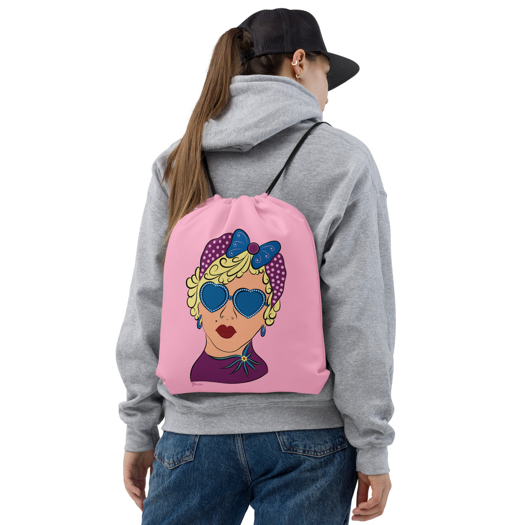 The Pop Art Girl Drawstring Bag - Tazloma