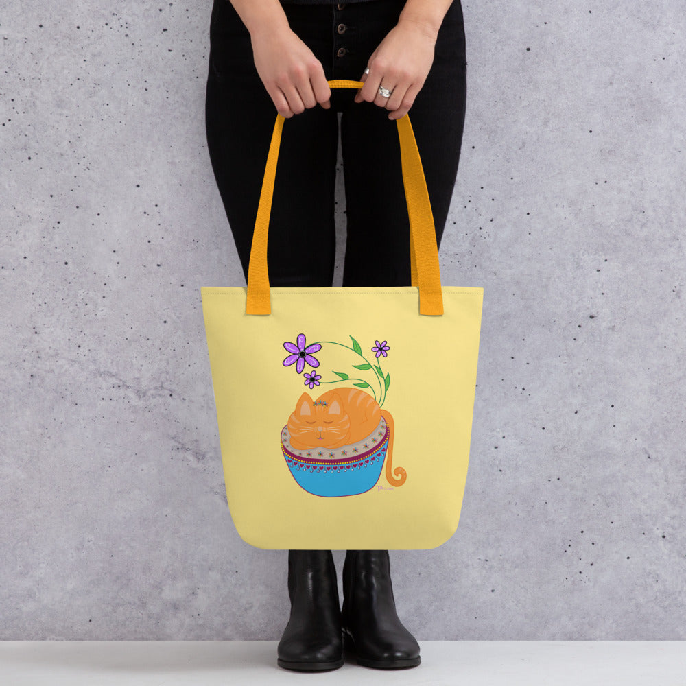 The Ginger Cat Tote Bag - Tazloma