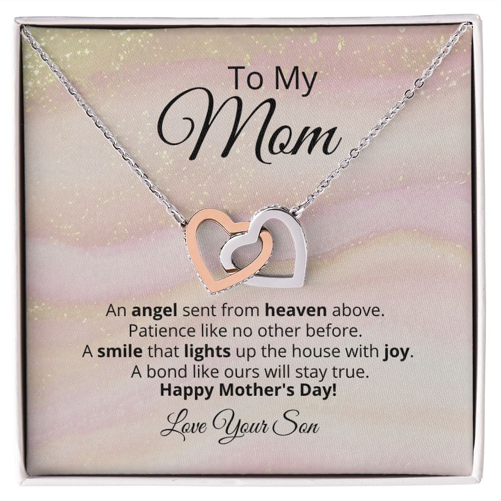 Mom Angel Necklace Patience Joy And Bond Forever - Tazloma