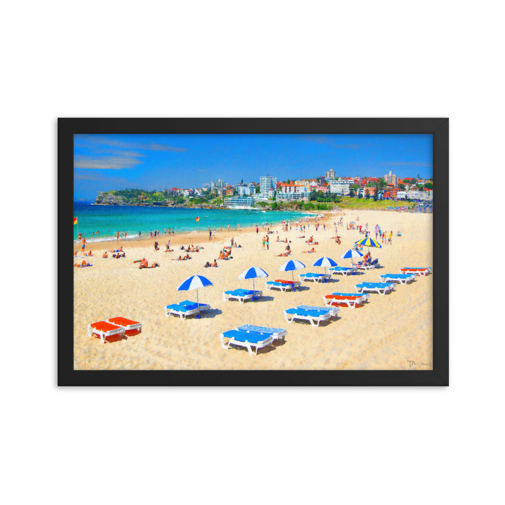 Bondi Beach Sun Chairs Digital Art - Tazloma