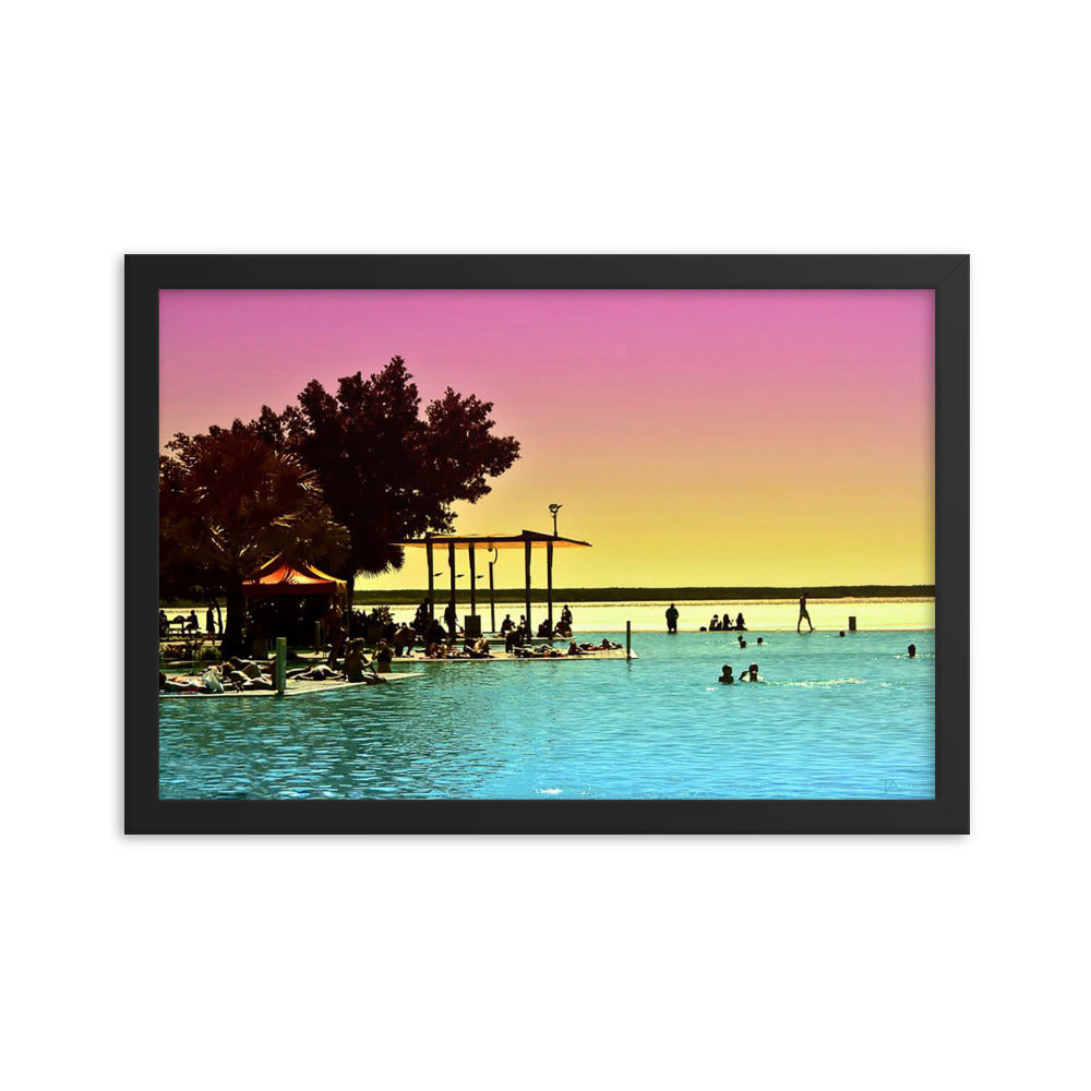 Cairns Sunset Framed Digital Art - Tazloma