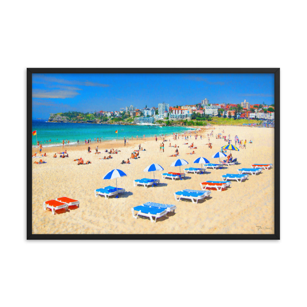 Bondi Beach Sun Chairs Digital Art - Tazloma