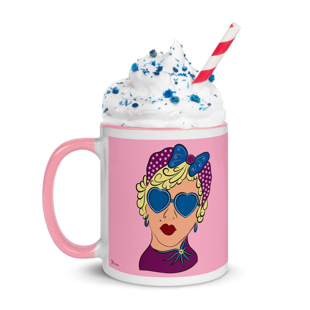 Pop Art Girl Pink Mug